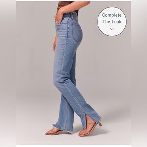 Never worn, tags on, Abercrombie Curve Love Ultra High Rise 90s Straight Jean